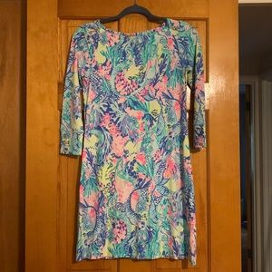 Lilly Pulitzer Multi Mermaids Cove three quarter length sleeve dress